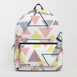 Modern Triangle Backpack | Digital, Deisgn, Graphicdesign, Pink, Basic, Modern, Uraban, Yellow, Astract, Texture 