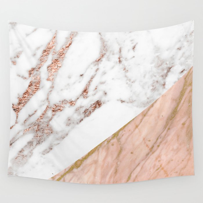 Marble rose gold blended Wall Tapestry