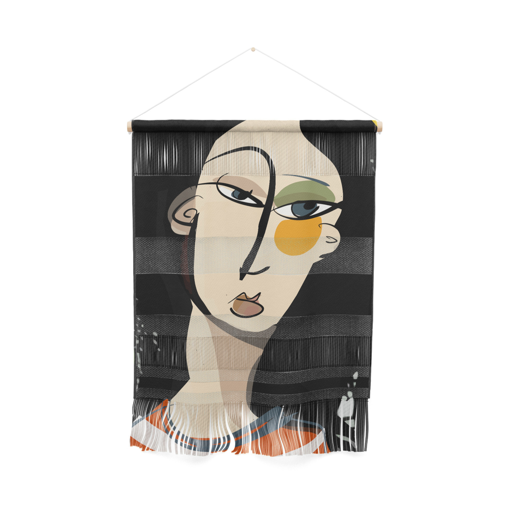 The Girl With Yellow Cheek Wall Hanging by chemlaura