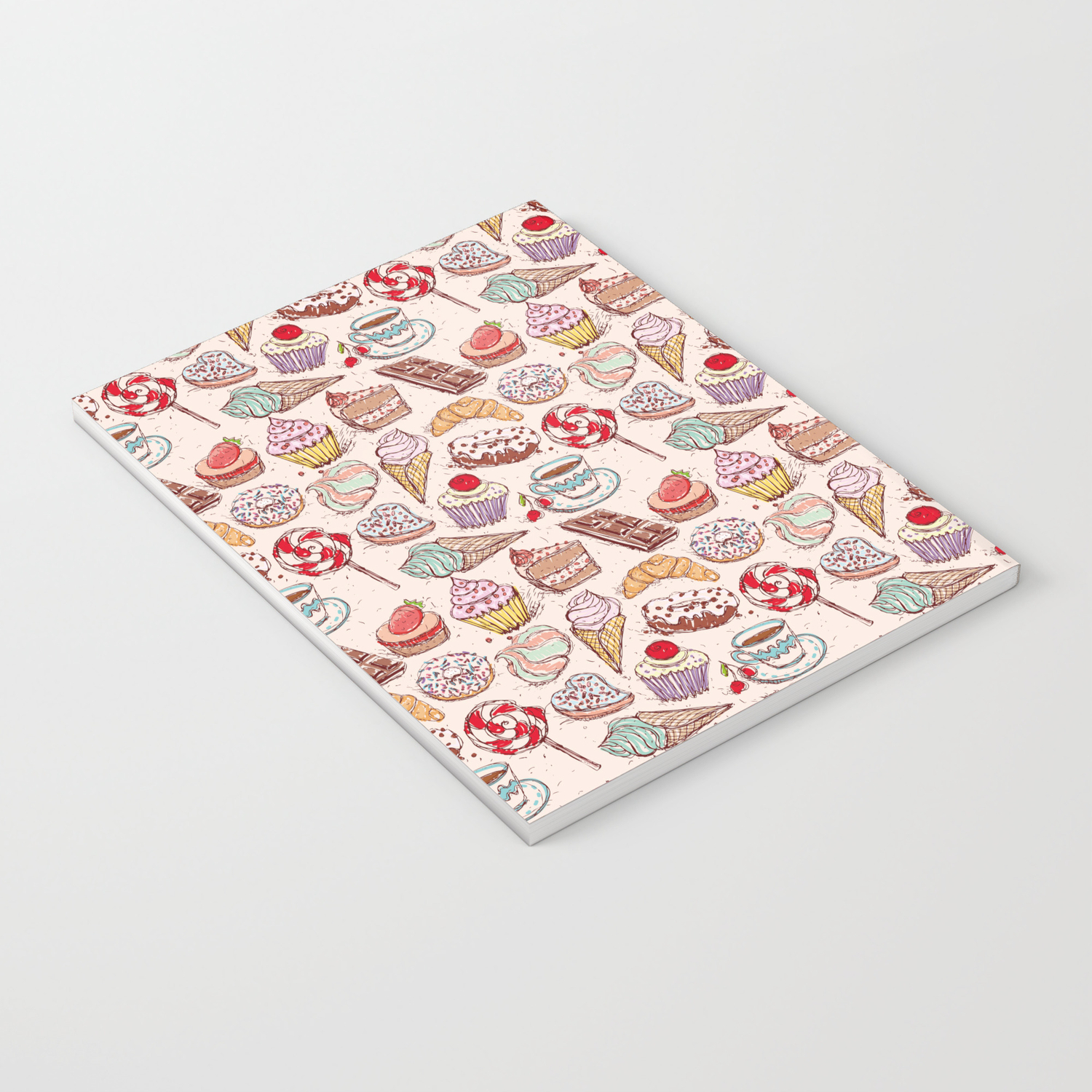 Hand Drawn Confectionery Croissant Cupcake Candy Ice Cream Cake