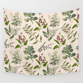 HERBARIUM & PINK CHAMPAGNE Wall Tapestry