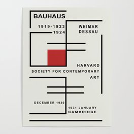 Bauhaus Design Vintage Poster Poster