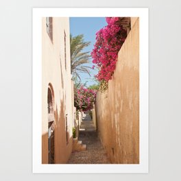 Santorini Alley Bliss #1 #wall #art #society6 Art Print