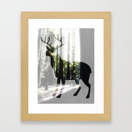 Elk Forest Framed Art Print