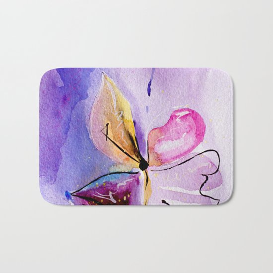 Abstract flower Bath Mat