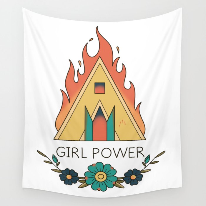 girl power Wall Tapestry by caspresso Society6
