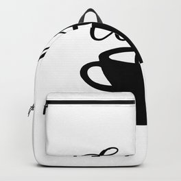 Coffee Backpack | Digital, Written, Text, Drink, Graphicdesign, Typgraphy, Black And White, Cup 