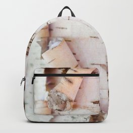 Birch Wood Backpack | Trees, Abstract, Nature, Cabin, Minimal, Paperbirch, Color, Outdoors, Bark, Photo 
