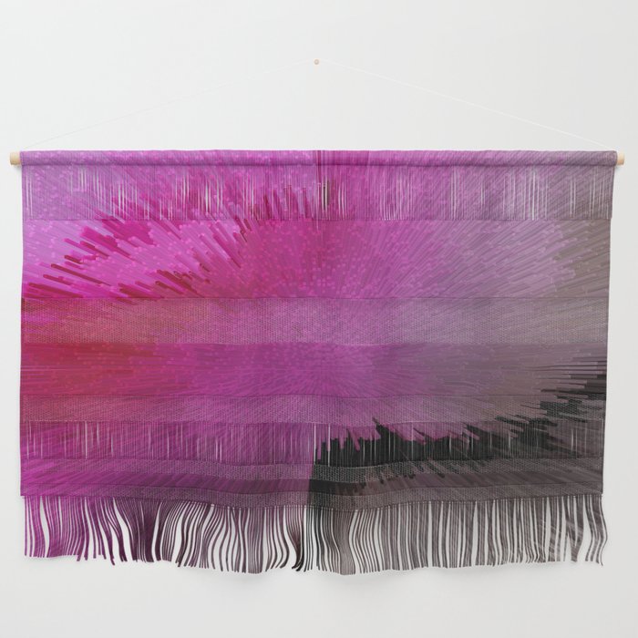 Glamorous Extrusion Abstract Digital Art Wall Hanging