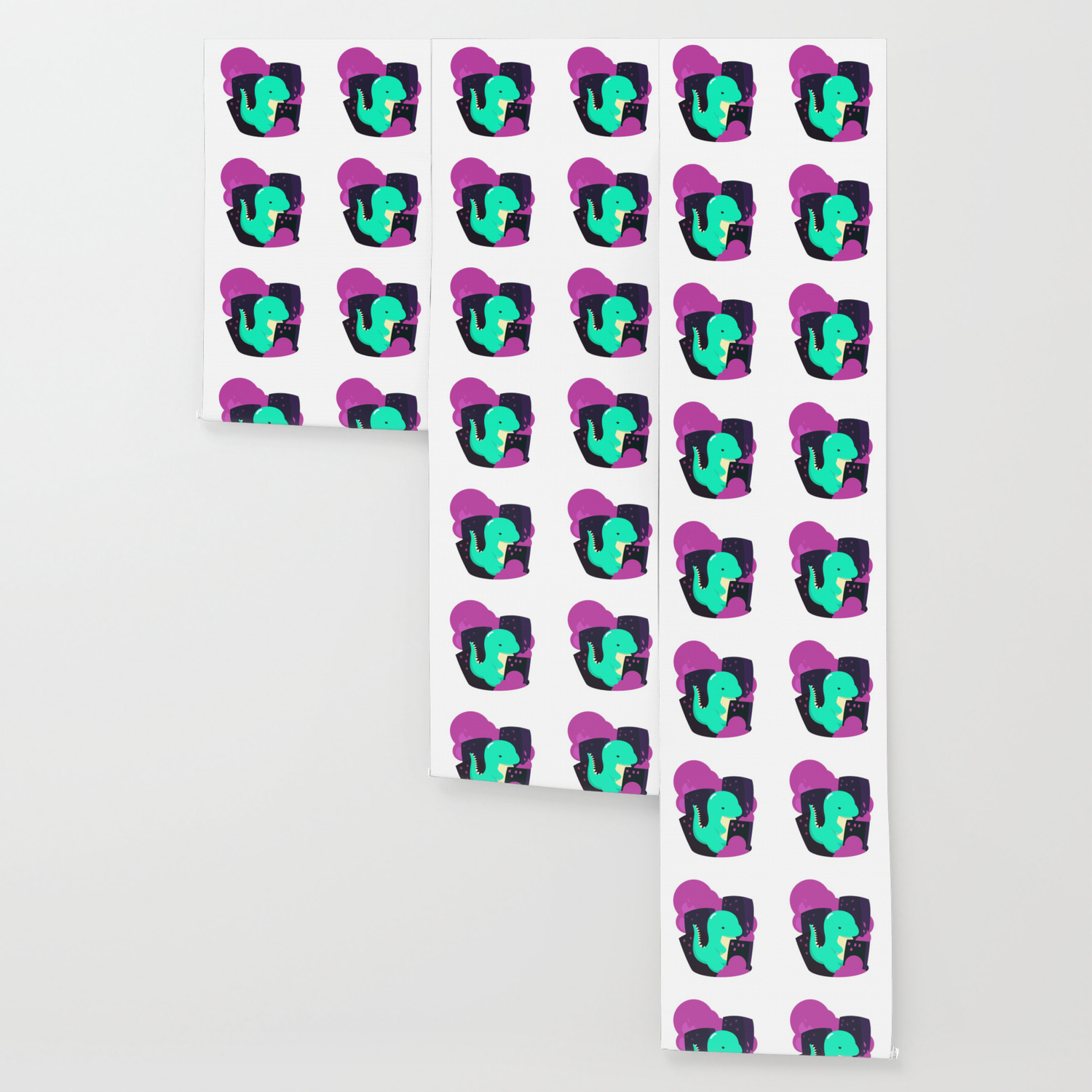 Angry And Cute Dinosaur Wallpaper By Wakuwaku Society6