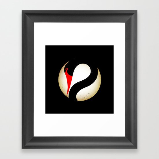 Black Swan Logo Framed Art Print
