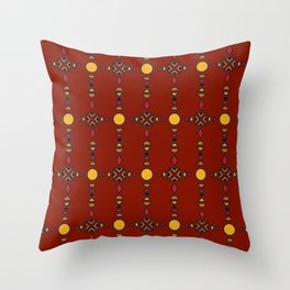 African Tradition Seamless Pattern Throw Pillow