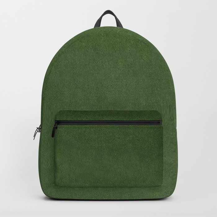 Green large velvet backpack