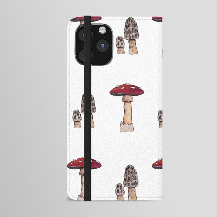 Mushroom Medley #2 - Red and Brown iPhone Wallet Case