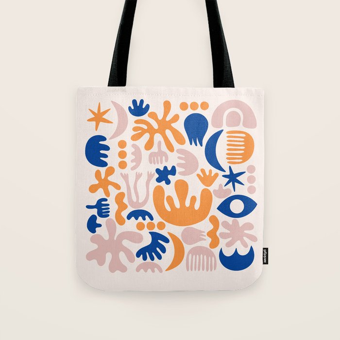 Matisse Inspired Cutouts Abstract Painting Art Print Tote Bag by