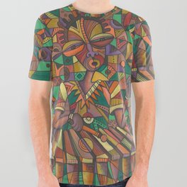 The Xylophone Player IV painting from Africa All Over Graphic Tee
