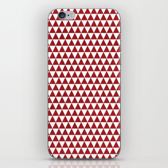 triangles - red and white iPhone & iPod Skin