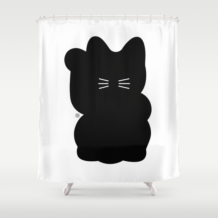 Maneki-neko Shower Curtain