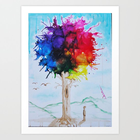 Tree Of Colour Art Print