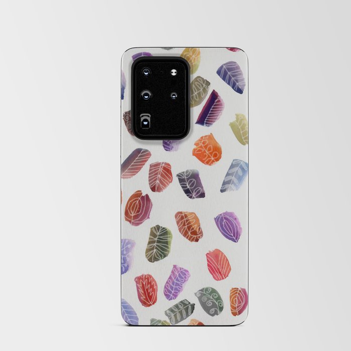 explotar Salida preparar Watercolor Paint Swatch Leaves Android Card Case by Agnes Li | Society6