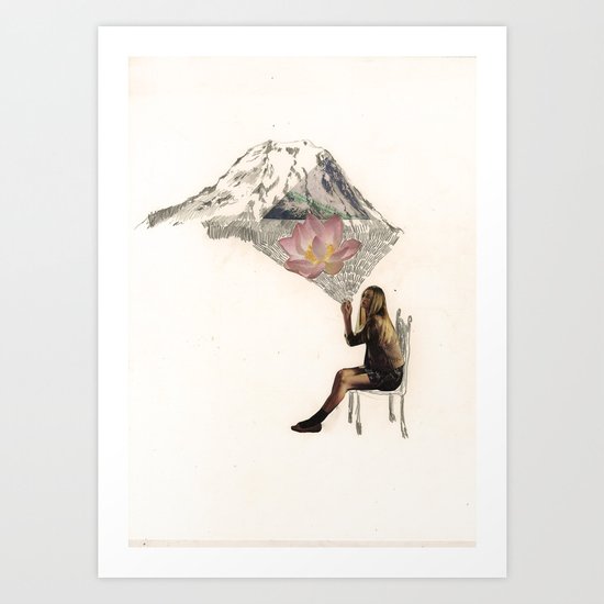 Imagination is more important than knowledge. Knowledge is limited. Art Print