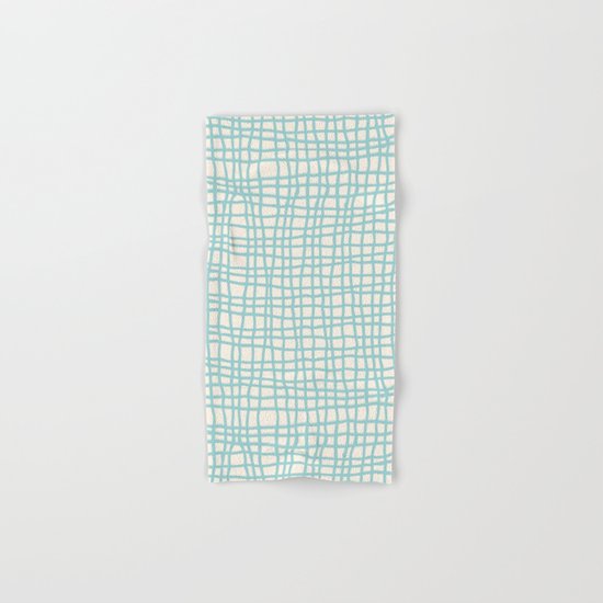 Blue Scribbles Pattern 06 Hand & Bath Towel
