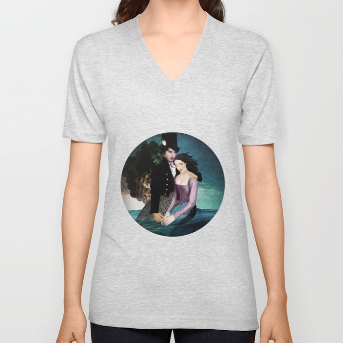 Love in three dimensions V Neck T Shirt