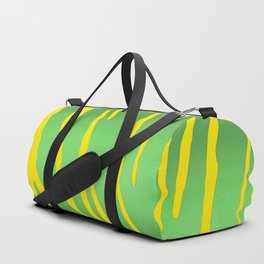 Metallic Tiger Stripes Green Yellow Duffle Bag