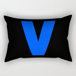 letter V (Blue & Black) Rectangular Pillow