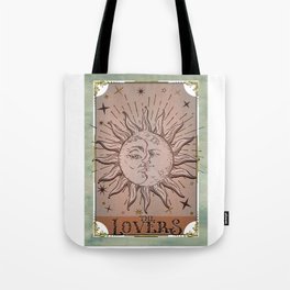 "The Lovers" Tarot Duality Sun & Moon  Tote Bag