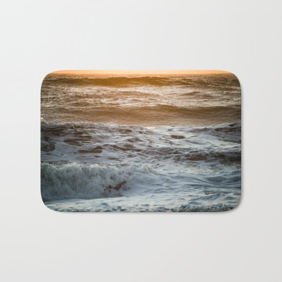 Coral Ocean Sunset Bath Mat