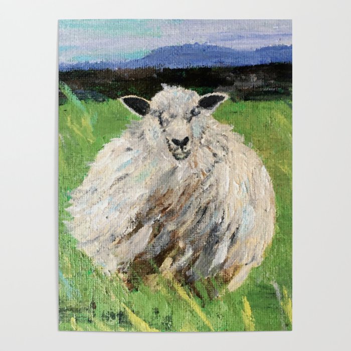 Big Fat Woolly Sheep Poster By Lisakling Society6