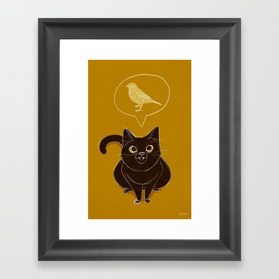 Guess What I Saw Today Framed Art Print