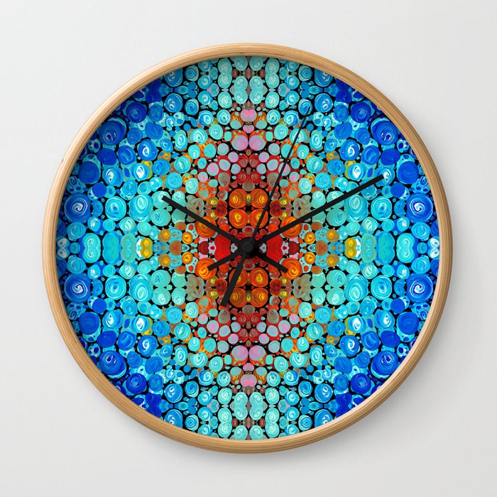 Inner Vision - Colorful Spiritual Abstract Art By Sharon Cummings Wall Clock