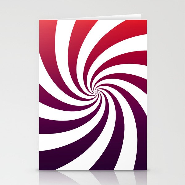 Red 60's Swirl Stationery Cards