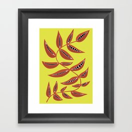 Orange leaves  Framed Art Print