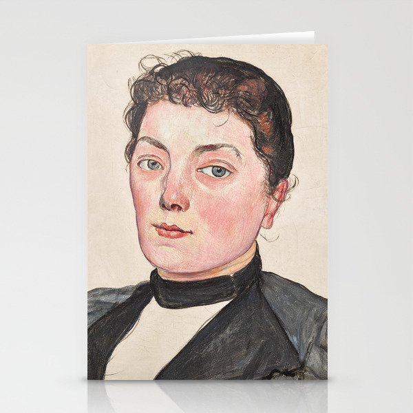 Portrait of an unknown woman (1898) - Ferdinand Hodler (1853-1918) Stationery Cards