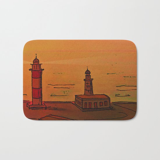 Good Morning / New and Old Lighthouse Fuencaliente La Palma Bath Mat
