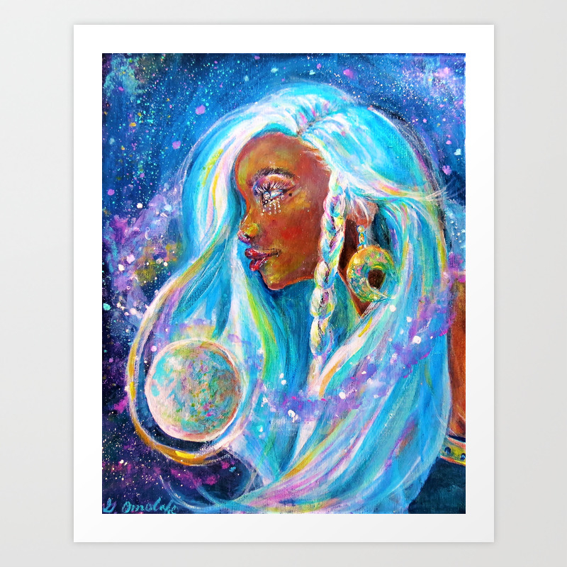 Selene The Moon Goddess Art Print By Gloriaomolafe Society6