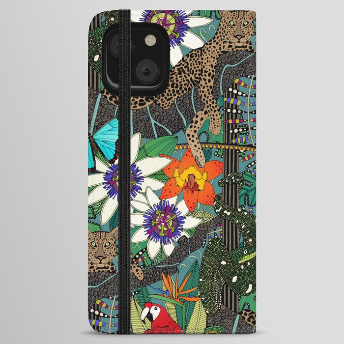 amazon jungle teal iPhone Wallet Case