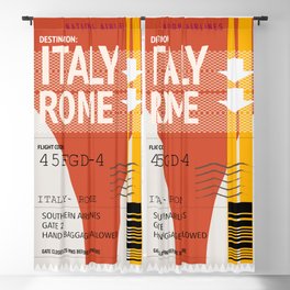 Italy Rome plane ticket Blackout Curtain