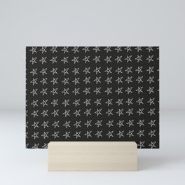 Stars (White/Black) Mini Art Print