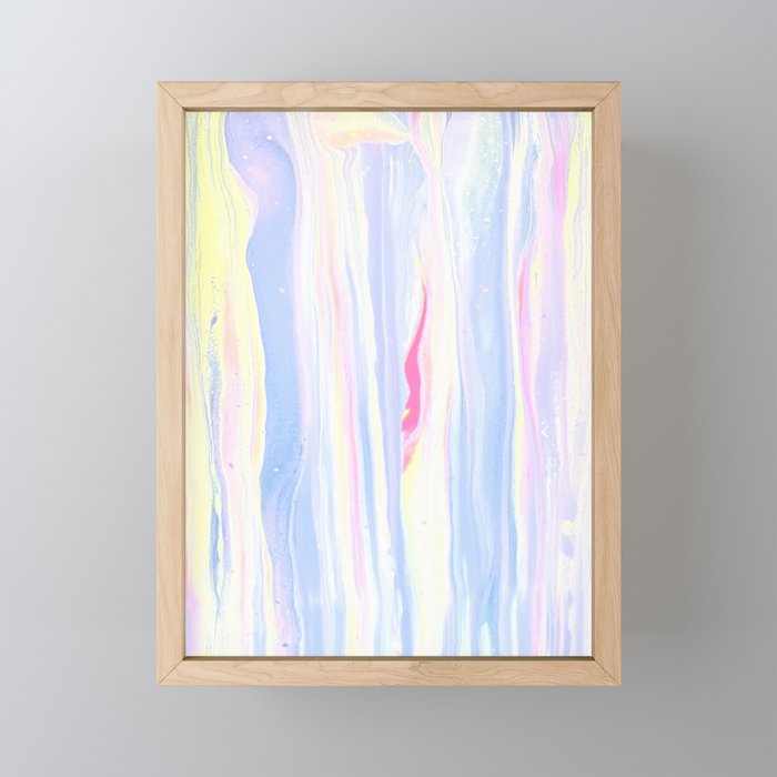 Pink Flame Translucent Framed Mini Art Print