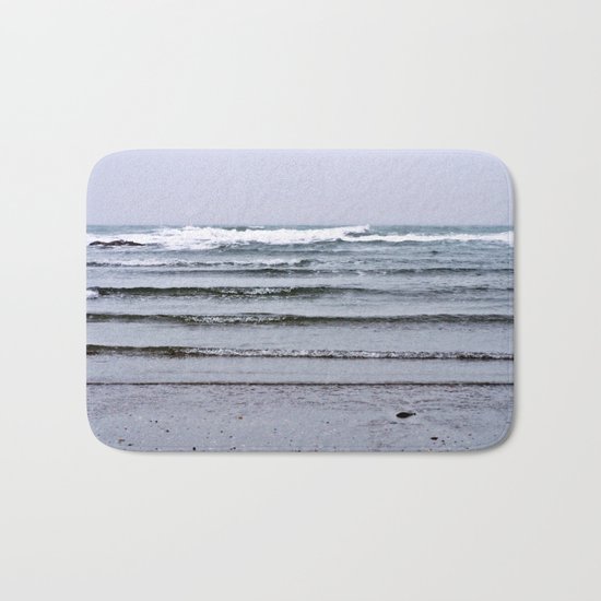 Winter Rippling Waves Bath Mat