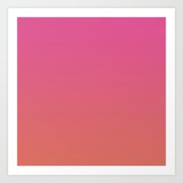 Pink Passion Color Gradient  Art Print