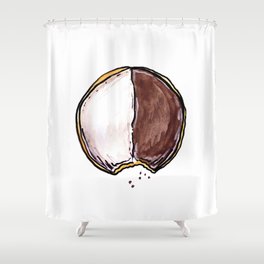 Seinfeld Black + White Cookie Shower Curtain