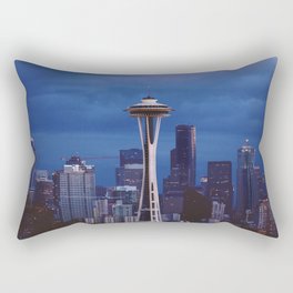 Cloudy Seattle Rectangular Pillow
