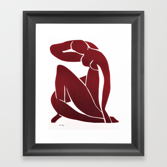 Henri Matisse - Red Nude No. 4 portrait painting Framed Art Print