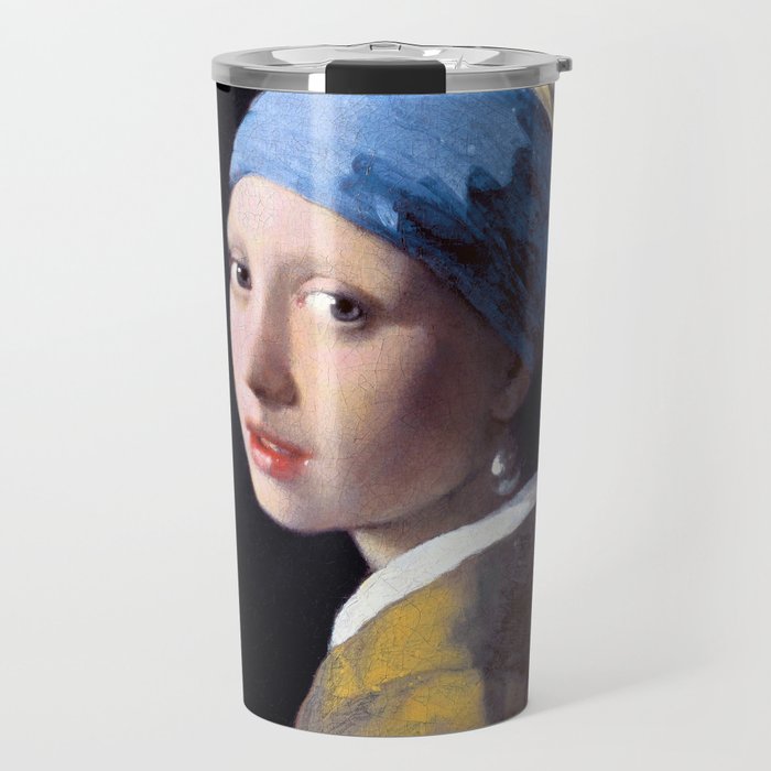 Girl with a Pearl Earring by Johannes Vermeer (c. 1665) Travel Mug