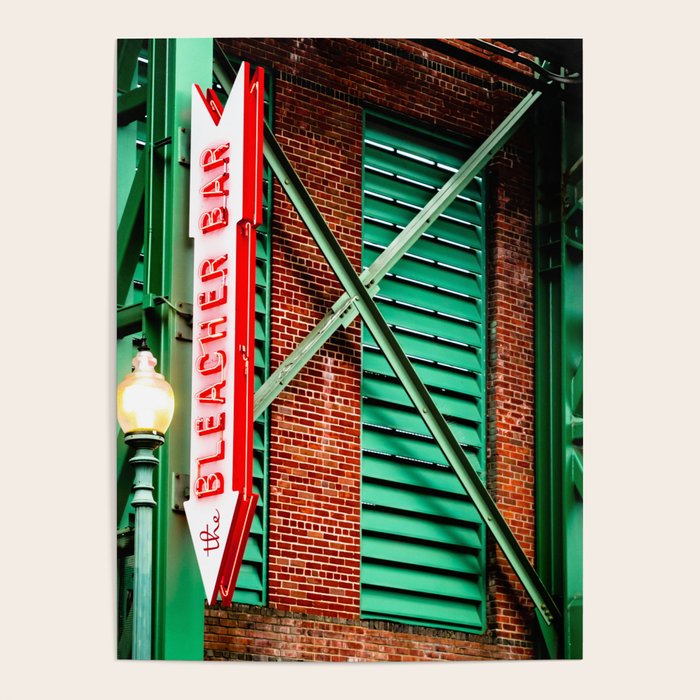 The Bleacher Bar Neon Boston's Fenway Park Poster by Gregory Ballos